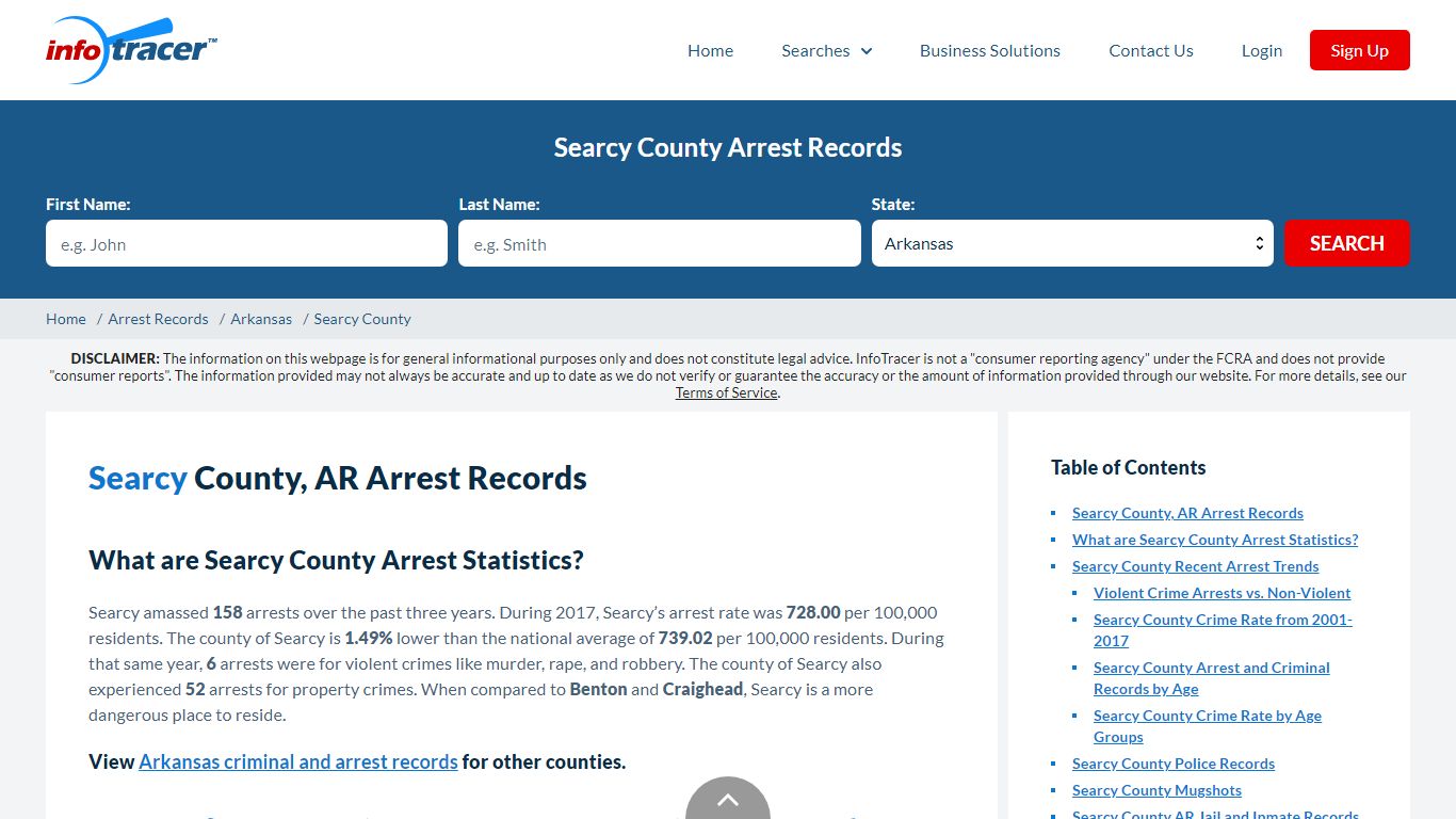 Searcy County, AR Arrests, Mugshots & Jail Records - InfoTracer